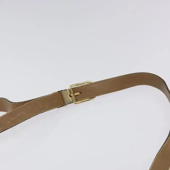 DIOR Honeycomb Canvas Shoulder Bag Pvc Black Brown Gold